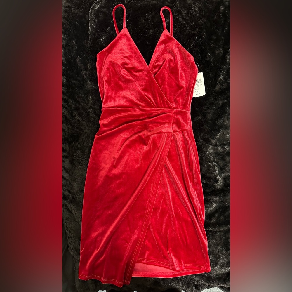 NWT Wrapped in Velvet Mini Dress (S)